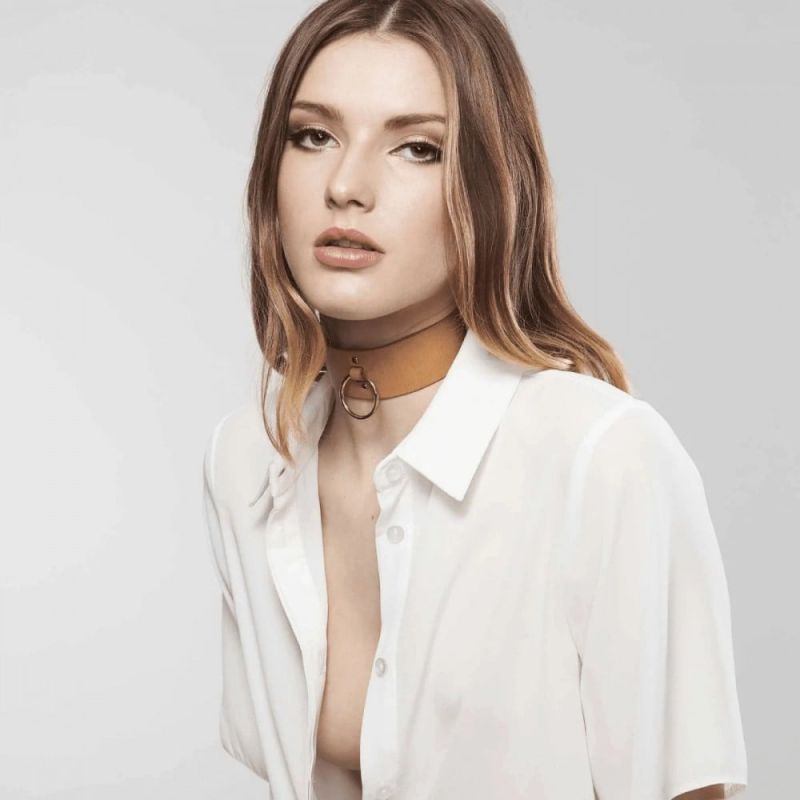 Нашийник MAZE - Wide Choker Brown вид 3
