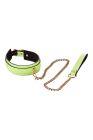 Нашийник з повідцем, що світиться у темряві Dream Toys Radiant Glow In The Dark Collar & Leash зелений вид 3