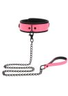 Ошейник с светящимся в темноте поводком Taboom Glow In the Dark Collar and Chain Leash, розовый вид 11