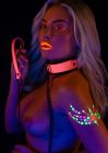 Ошейник с светящимся в темноте поводком Taboom Glow In the Dark Collar and Chain Leash, розовый вид 5