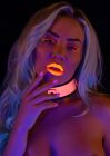 Ошейник с светящимся в темноте поводком Taboom Glow In the Dark Collar and Chain Leash, розовый вид 8