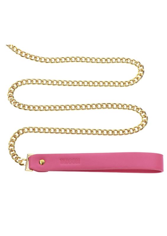 Нашийник з повідцем Taboom Malibu Collar and Leash з веганської шкіри, рожевий вид 11