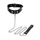 Нашийник широкий з повідцем Taboom Luxury Bondage Essentials чорний вид 8
