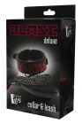 Нашийник з повідцем чорні Dream Toys Blaze Deluxe з червоним візерунком у вигляді вишивки вид 8