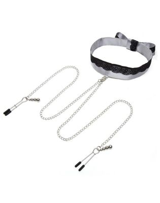 Ошейник с зажимами на соски Fifty Shades of Grey Play Nice