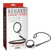 Нашийник і повідець Chisa Behave Luxury Fetish чорні