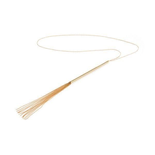 Намисто з довгим металевим ланцюжком Bijoux Indiscrets, золотисте вид 4