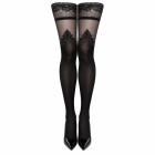 Панчохи Ballerina's Secret 20/50 den з широкими мереживними манжетами, чорні, XL вид 2