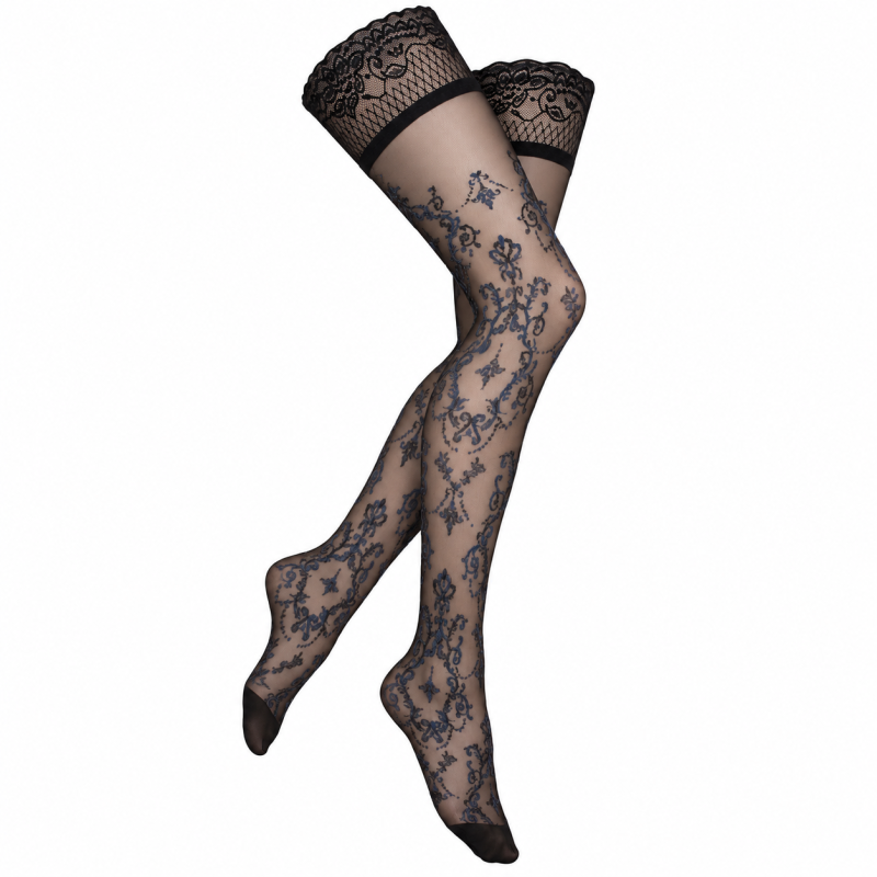 Чулки черные с фантазийными узорами Ballerina's Secret 416 (20 den), L/XL вид 2
