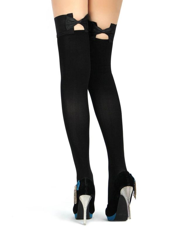 Панчохи з бантиками Star Night чорні, One Size вид 2