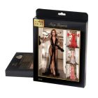 Пенюар довгий з окантовкою хутром та атласним поясом Star Night Nightgown червоний, XS-S вид 9