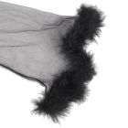 Пеньюар довгий з окантовкою хутром та атласним поясом Star Night Plush Edging чорний, XS-S вид 6