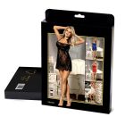 Пеньюар полупрозрачный, кружевной Star Night с поясом и стрингами, черный, M вид 7