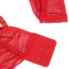 Пеньюар в горошек с бантами на груди Star Night и стринги в комплекте, красный, XS/S вид 8