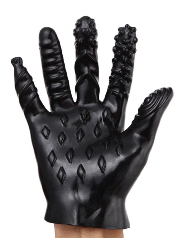 Рукавички мультитекстурні Star Night силіконові, чорні, One Size вид 3