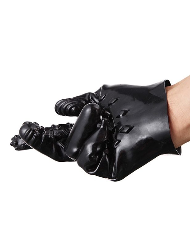 Рукавички мультитекстурні Star Night силіконові, чорні, One Size вид 5