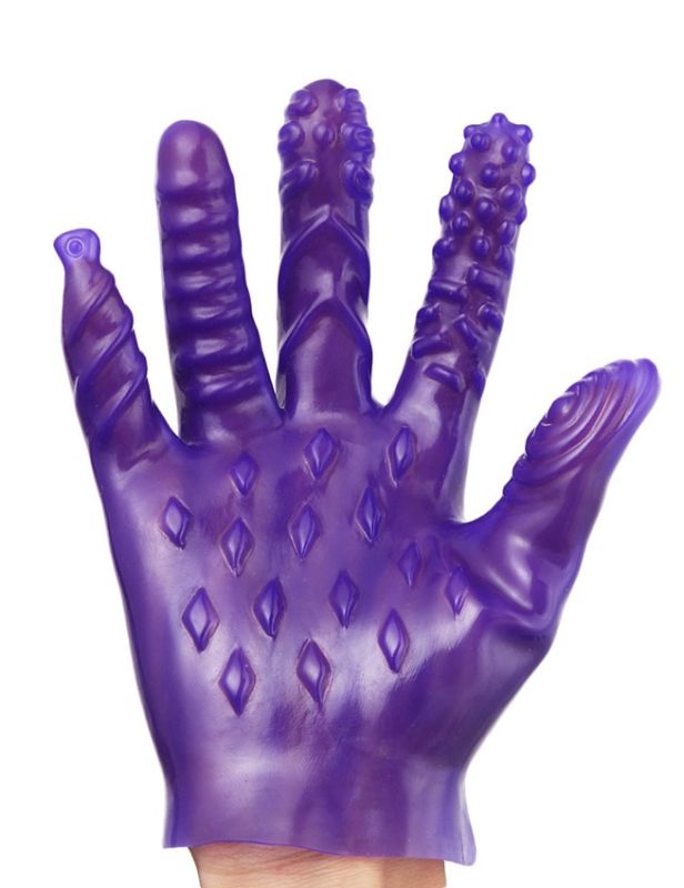 Рукавички мультитекстурні Star Night силіконові, фіолетові, One Size вид 3