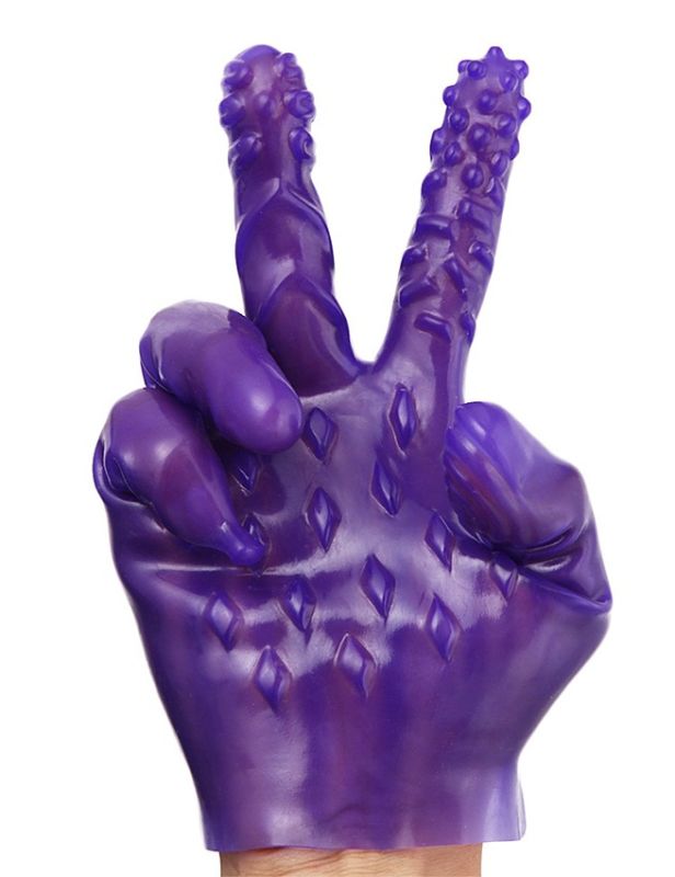 Рукавички мультитекстурні Star Night силіконові, фіолетові, One Size вид 5