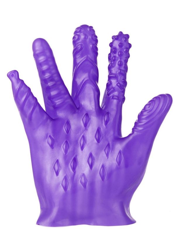 Рукавички мультитекстурні Star Night силіконові, фіолетові, One Size вид 4