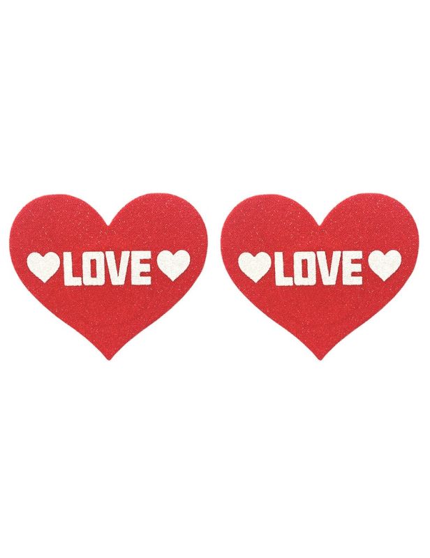 Пестисы для сосков Star Night в форме сердца, красный вид 2