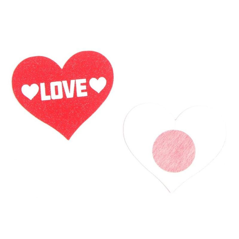 Пестисы для сосков Star Night в форме сердца, красный вид 4