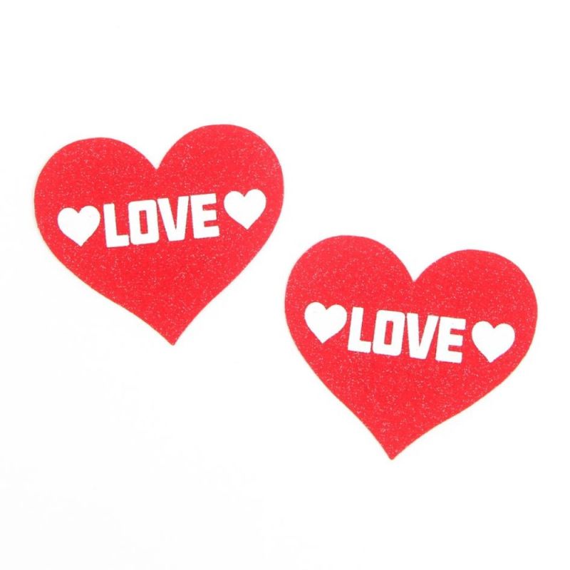 Пестисы для сосков Star Night в форме сердца, красный вид 3