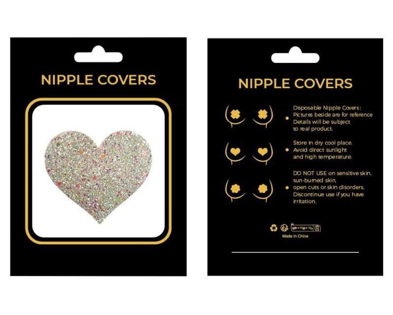 Пестиси на соски серця з гліттером Star Night, що світяться в темряві вид 5