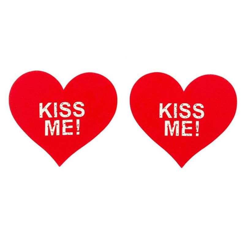 Пестиси на соски Star Night Kiss Me червоні серця вид 2