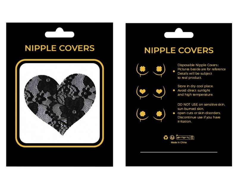 Пестиси на соски Star Night серця мереживні, чорні вид 7