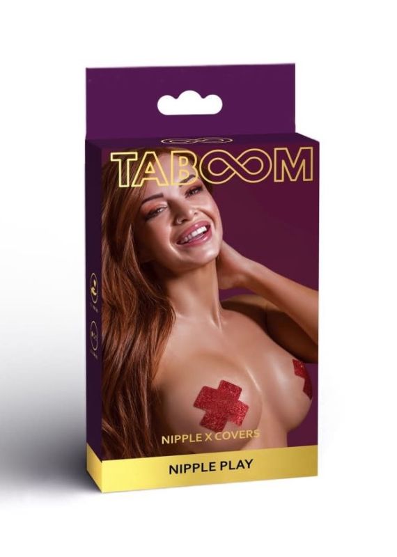 Пестисы на соски в форме крестов Taboom, красные вид 2