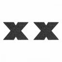 Пестиси у вигляді хрестів Bijoux Indiscrets, чорні