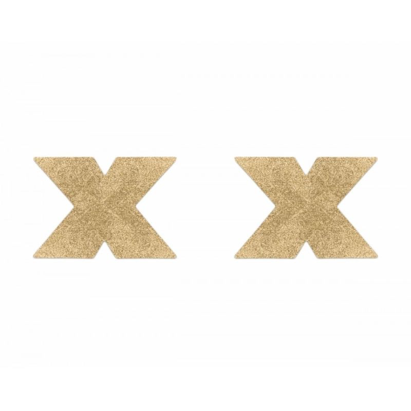 Пестисы в виде крестов Bijoux Indiscrets, золотистые вид 4