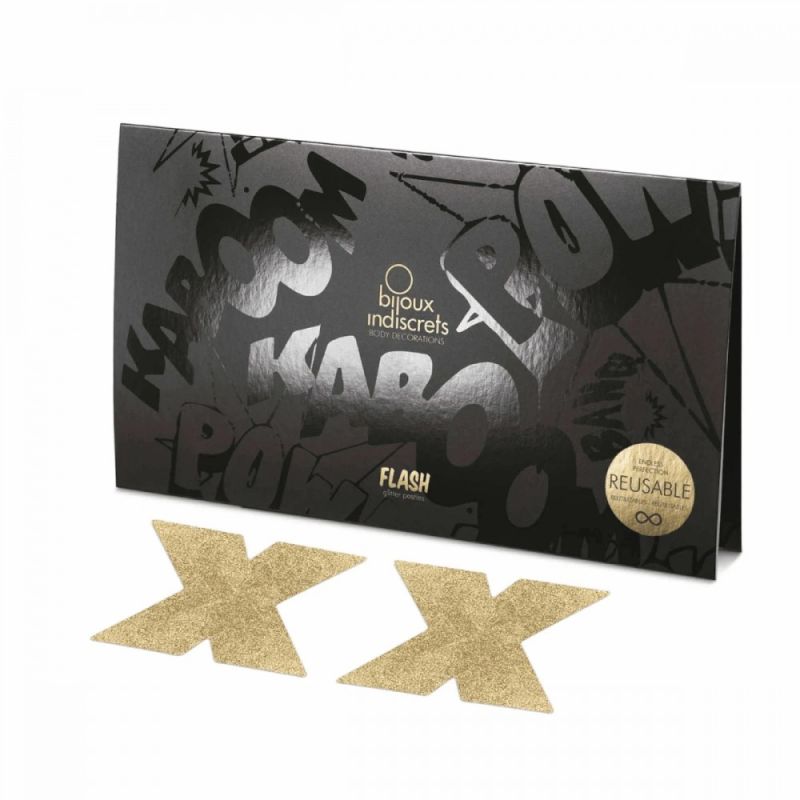 Пестиси у вигляді хрестів Bijoux Indiscrets, золотисті вид 6