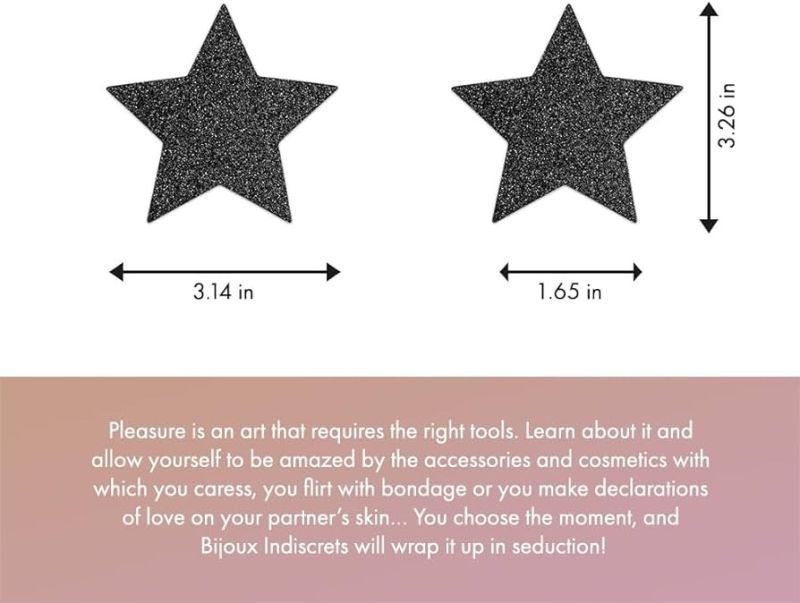 Пестиси у вигляді зірочок Bijoux Indiscrets, чорні вид 8