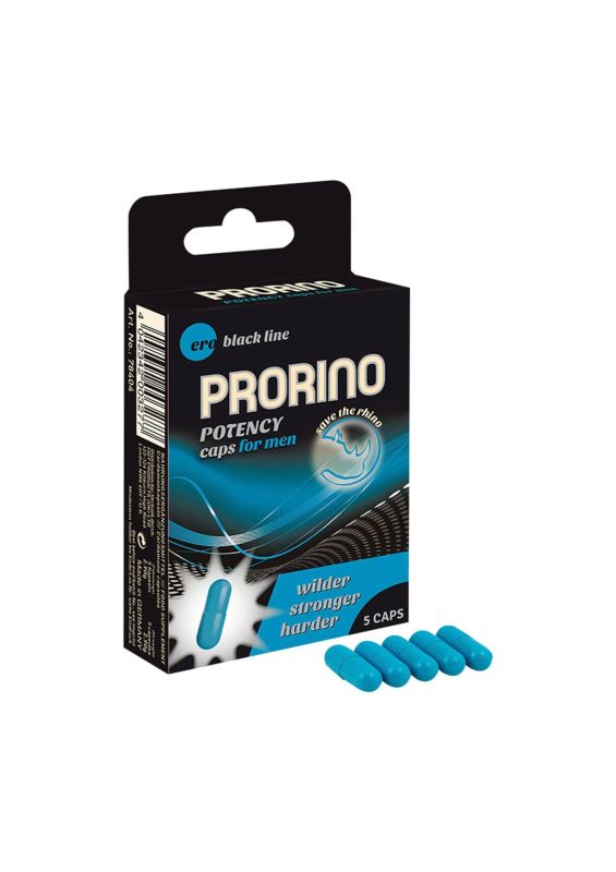 Возбуждающие капсулы для мужчин ERO PRORINO Black Line Potency, 5 капсул вид 2
