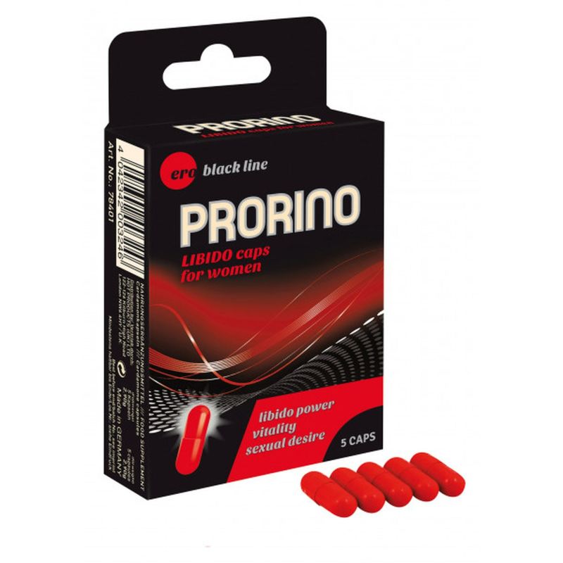 Возбуждающие капсулы для женщин ERO PRORINO black line Libido, 5 капсул вид 2