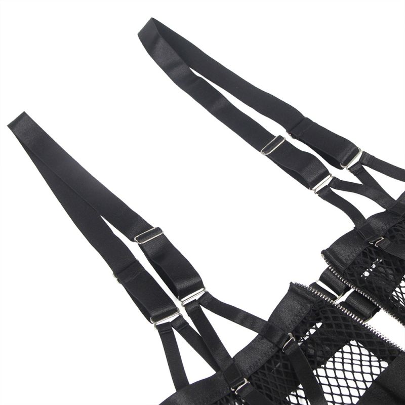 Платье-костюм Star Night с застежками-молниями и пажами для чулок, черный, 5XL (без коробки) вид 7