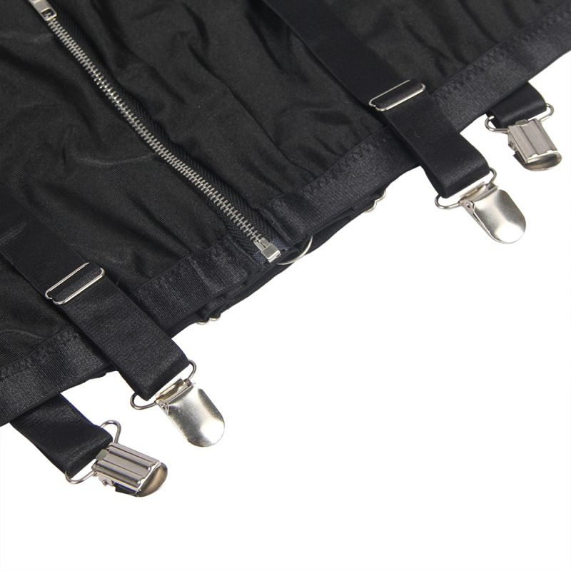 Платье-костюм Star Night с застежками-молниями и пажами для чулок, черный, 5XL (без коробки) вид 11