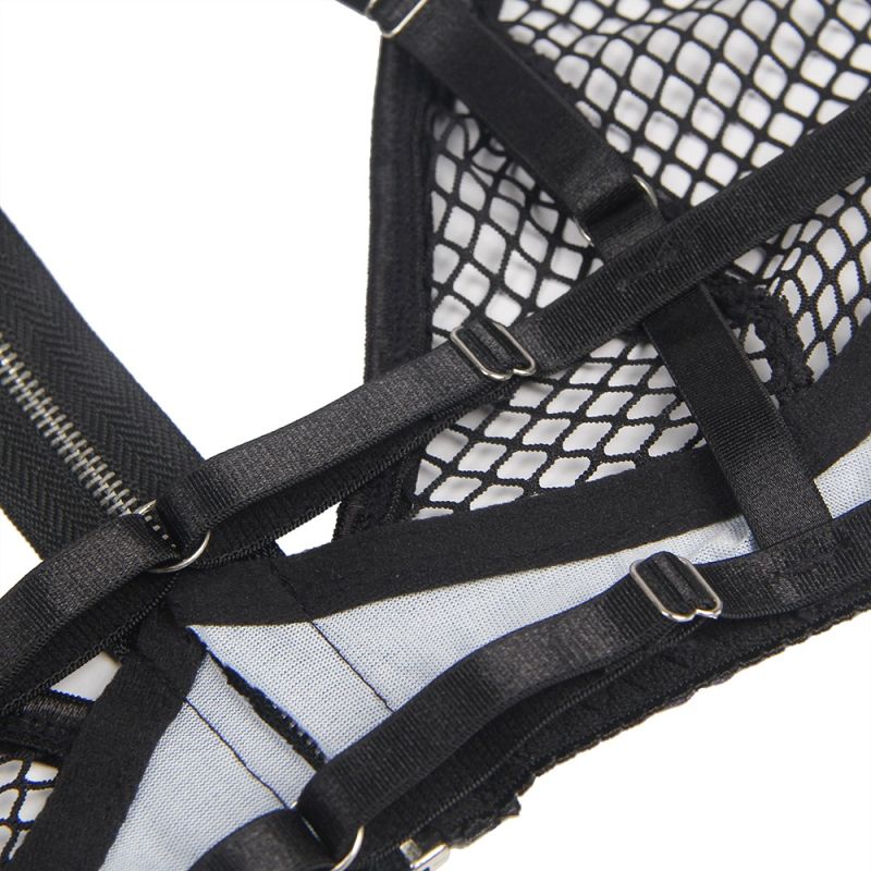 Платье-костюм Star Night с застежками-молниями и пажами для чулок, черный, 5XL (без коробки) вид 8