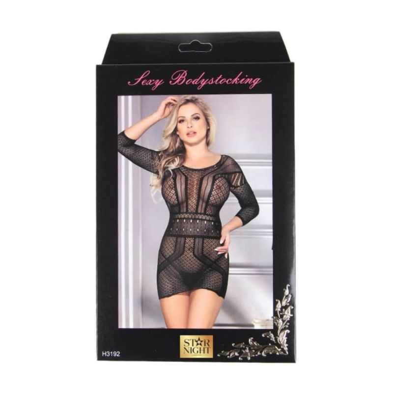 Сукня-міні Star Night з відкритою спиною, пов'язана гачком, чорний XS-M вид 5