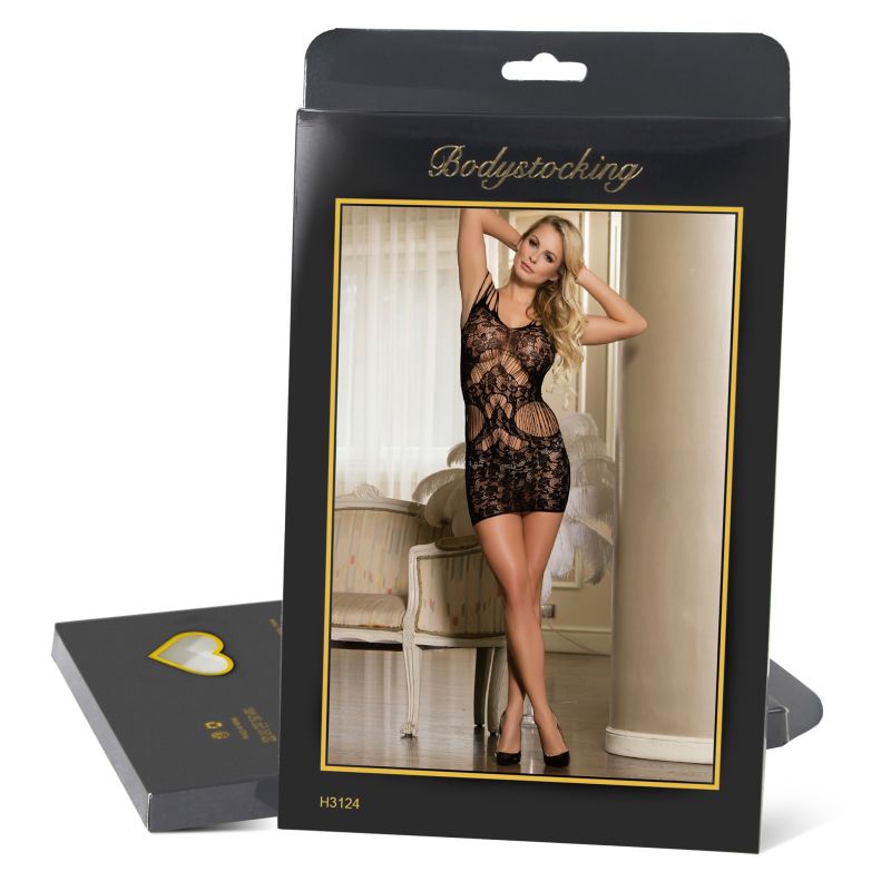 Мереживне плаття з декоративними бретельками Star Night Magic чорний, XS-M вид 6