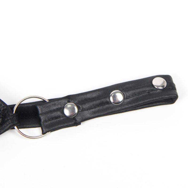 Сукня зі штучної шкіри та ремінцями на руки та шию Star Night з трусиками, чорний, XL вид 17