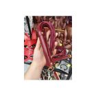 Кнут короткий Taboom с плетеной рукоятью и золотистым кольцом, красный вид 7