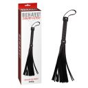 Плетка з плетеною ручкою Chisa Behave Luxury Fetish, чорна