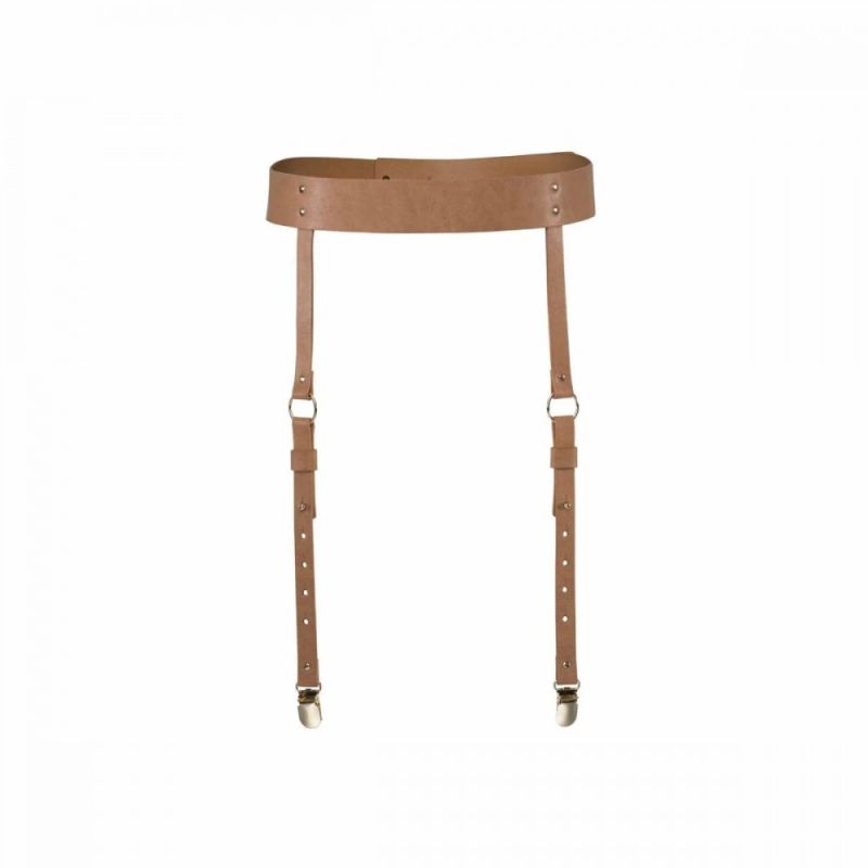 Подтяжки Bijoux Indiscrets MAZE - Suspender Belt Brown O\S вид 6