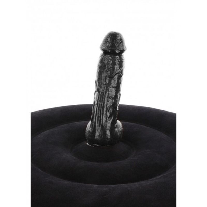 Подушка для секса с реалистичным вибратором Taboom с дистанционным пультом, черная вид 5