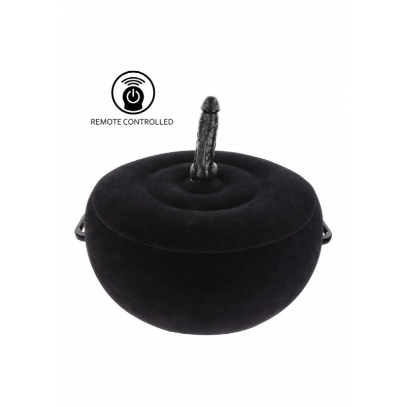 Подушка для сексу з реалістичним вібратором Taboom з дистанційним пультом, чорна вид 4