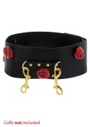 Пояс БДСМ із фурнітурою для кріплення наручників TABOOM Wild Roses з декоративними трояндами