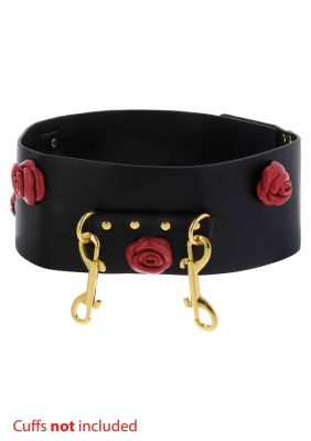 Пояс БДСМ із фурнітурою для кріплення наручників TABOOM Wild Roses з декоративними трояндами