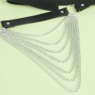 Пояс чорний Star Night Dark Punk із сріблястими ланцюжками, One Size вид 5